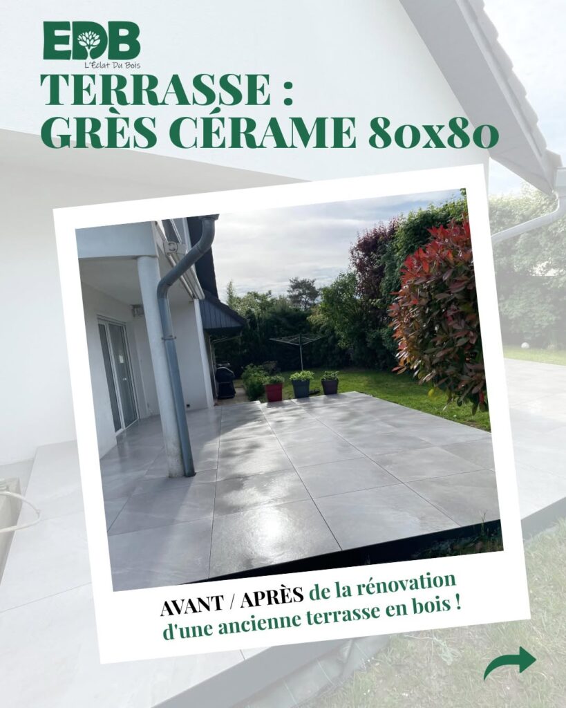 Pose d'une nouvelle terrasse vue d'ensemble